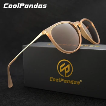 CoolPandas Moda Oval Óculos de sol feminino masculino Polarizados Ultraleve Revestimento de Lente Vintage, Óculos de Sol Unissex UV400 Oculos De Sol