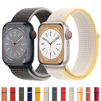 Cinta Para Apple faixa de relógio de 44mm 40mm 42mm 41 45 38 49mm smartwatch correa de Nylon Laço pulseira iWatch Série 3 se 6 7 8 ultra