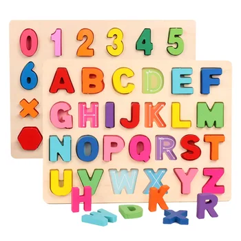 Montessori Digital Brinquedos De Madeira Aprendizagem Precoce De Quebra-Letra Do Alfabeto Número De Quebra-Cabeça De Educação Pré-Escolar Bebê, Brinquedos Para Crianças