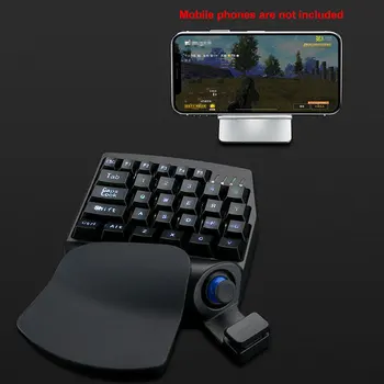 ABS PC Adaptador de Jogos Móveis Gamepad Controlador de Definir o Teclado do seu Telefone Rato Preto 4.1 Conversor de USB, Sem Vibração