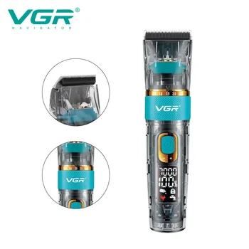 VGR V695 Recarregável Profissional da Tosquiadeira de Cabelo Aparador de Pêlos Para Homens ShaverMachine Barbeiro Acessórios de Corte Machin Barba VGR 695