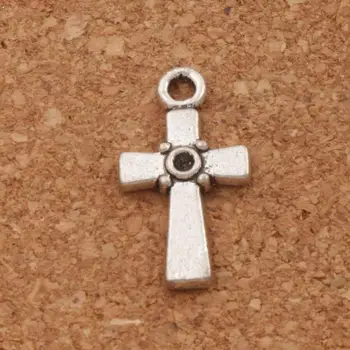 Cruz Cristã Pontos Charme Contas 11.6x21.5mm 100pcs Liga de Zinco Pingentes bijuterias DIY L512