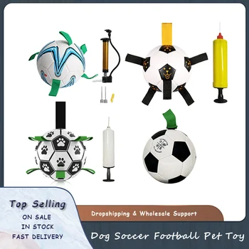 Cachorro Bola De Futebol Interativo De Futebol De Cabo De Água Brinquedo Para Pequenas E Médias Cão Com Garra Guias De Treinamento Ao Ar Livre De Futebol De Estimação Acessório