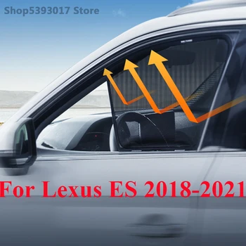 Lexus ES 2018-2021 Carro Magnético Lado da Janela, Chapéus de Blindagem de Malha de Sombra Cego de Trás Janela do Carro Curti Acessórios