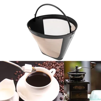 Máquina De Café Acessórios De Aço Inoxidável Reutilizáveis Cone Estilo De Cozinha Gadgets Filtro De Café Feito À Mão Utensílios De Cozinha