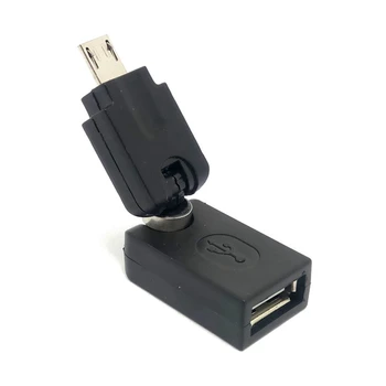 Flexível Dreh Torção Winkel 360 Grad Rotierenden USB 2.0 EINE Weibliche zu Micro-Männlichen/Adaptador OTG Anschluss