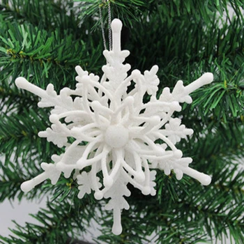 Ano novo 3D Pingente de floco de Neve o Ano Novo Festa de Natal Decoração de floco de Neve de Enfeite de Árvore de Natal DIY de Natal