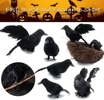 Decoração de Halloween a Simulação de Corvos Negros Modelo Ghost Festival Bar, KTV Festa Falso Aves Adereços Feliz dia das bruxas Fornecimentos de Terceiros