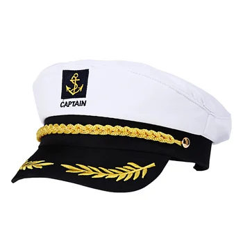 Capitão Do Chapéu De Marinheiro Do Barco Capitães Chapéus De Adultos Marinha Iate Traje Capmen Navio Almirante Da Marinha Festa Náutica Branco Tema Pirata