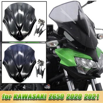 Z650 Pára-Brisas, Pára-Brisas Viser Viseira Deflector De Vento Para A Kawasaki Z De 650 2020 2021 22 De Acessórios Da Motocicleta Duplo De Bolhas De Fumaça