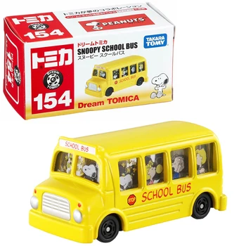 A Takara Tomy Sonho Tomica NÃO.154 Snoopy ônibus escolar sonho cartão de liga de modelo de carro