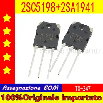10 pares de 2SC5198 2SA1941 2SC5198 A1941 C5198 TO-247 amplificador de potência de Áudio do transistor
