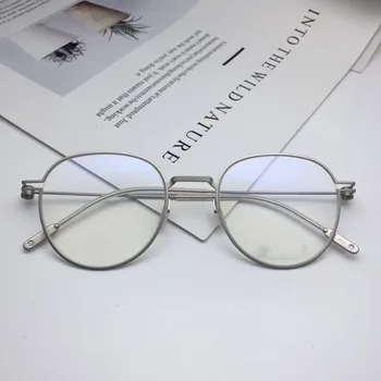 Marca Vintage Grande Moda Rosto de Titânio Rodada Óptico de Óculos de Quadros de Leitura Novo Estilo de Miopia de Óculos de grau MB0020