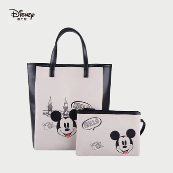 2 Peças Genuínas do Mickey de Disney Sacolas de Multi-função de Mulheres Bag Baby Baby Care Moda Bolsas de Múmia Saco de Compras Presente Aniversários
