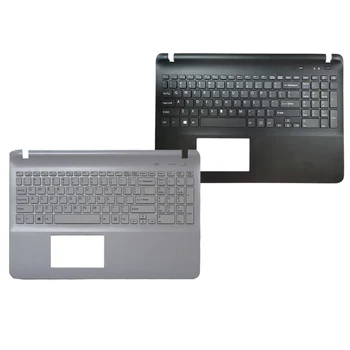 Laptop de US teclado para sony Vaio SVF1521B2EW SVF153A1ST SVF153A1YL SVF152A23T SVF1521ECXW preto/branco com Tampa superior do apoio para as Mãos