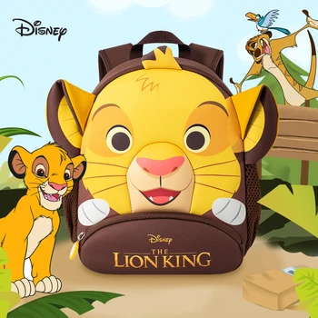 Disney Rei Leão Mochila de Bebê a Crianças de jardim de Infância Bookbag Impermeável Alunos do Backpack do Laptop do Cartoon 3D Padrão Menino Mochila