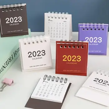 2023 Simples de Cor Sólida Calendário de Mesa de Decoração do ambiente de Trabalho Criativo Mensagem Mini Calendário Para Organizar o Planejamento dropshipping