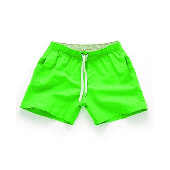 Summer Shorts masculinos Casual Meados de Cintura, Calções de Praia Sólido Reta do Cordão Shorts Quatro Cores S-2XL