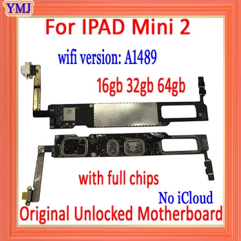 Não icloud Para o iPad Mini 2 Motherboard versão 3G(A1490/A1491)e wi-fi versão A1489 100% Original desbloqueado Completo Fichas Bom Teste