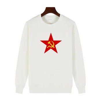 Soviética estrela Vermelha do Comunismo foice e o Martelo simbolismo gráfico camisolas grossa camisola de capuz Para todas as idades do Homem camisolas