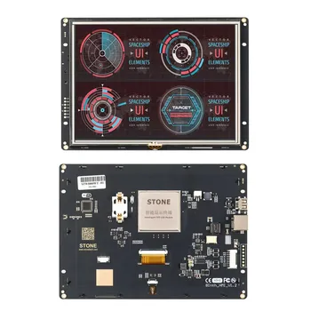 SCBRHMI de 8 Polegadas LCD-TFT Display HMI Painel de Toque Resistive Módulo Inteligente Série RGB 65K Cores com Gabinete