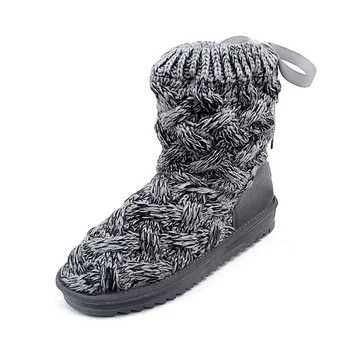 Novas Mulheres Botas de Neve de Design de Moda Quente e Confortável Dentro de Deslizamento antiderrapante Inverno Feminino Botas Sapatos Mulheres