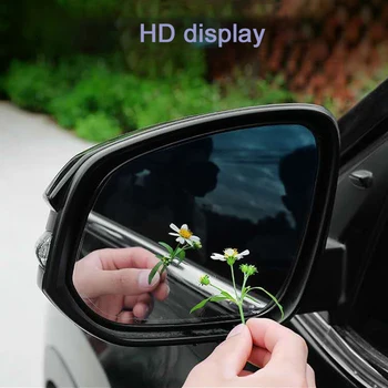 1 Par de Visão Ampla Anti-Brilho de Lente Impermeável, Anti-embaciamento do Lado do Espelho Retrovisor Lente de Vidro de Acessórios Auto para o Tesla Model 3 / Y