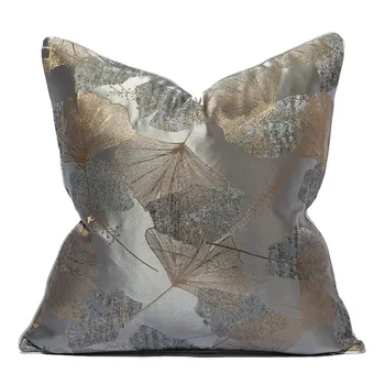 30x50/45/50 cm cinza prata ginkgo padrão capa de almofada almofada do sofá cintura fronha de encosto