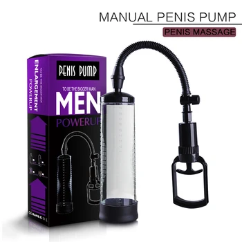 Manual de Vácuo Bomba de Pênis Extensor de Pénis Alargamento Brinquedos Sexuais para os Homens Masturbador Masculino Atraso Duração Formador de Adultos ToySex Produto