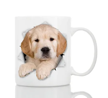 Golden Retriever filhote de Cachorro Cão Caneca de Cerâmico de 11oz Engraçado Caneca de Café | Perfeito Amante do Cão de Presente | Bonito de Café da Novidade Caneca de Presente | Grea