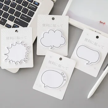 2Pcs Criativas de Estilo Japonês Caixa de Diálogo Auto-Adesivo N Vezes Memo Pad Notas Marcador de materiais Escolares de Suprimentos de Escritório