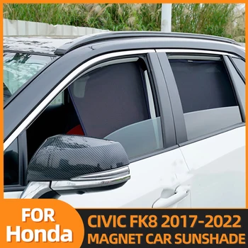 Para Honda CIVIC FK8 2017-2022 Magnético do Carro, Viseira pára-Sol de Frente pára-brisa Traseiro do Quadro da Cortina de Janela Lateral para proteger do Sol