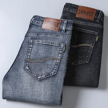 Os homens da Marca de Primavera/Verão, Direto de Jeans, Calças Soltas Business Casual Slim Trecho coreano Seção Fina