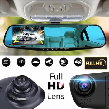 3 polegadas, Espelho Retrovisor de Carro de Condução Gravador DVR HD 1080P Traço da Came de Condução Gravador de Vídeo da Câmera No Espelho Vídeo Acessórios para carros