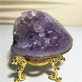 Pedra Natural Quartzo Ametista De Druzy Cristal Cluster Amostra A Decoração Home Coleção Wicca Mineral Reiki Cura Ágata Geodo