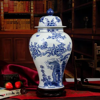 Jingdezhen cerâmica templo jarra Antiga Porcelana gengibre jarros, vasos decorativos, pintados à mão, antigo jarro de porcelana